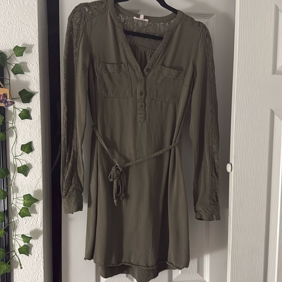 Maurices Dresses & Skirts - Hunter Green Long Sleeve Maurice’s Dress – Size XS